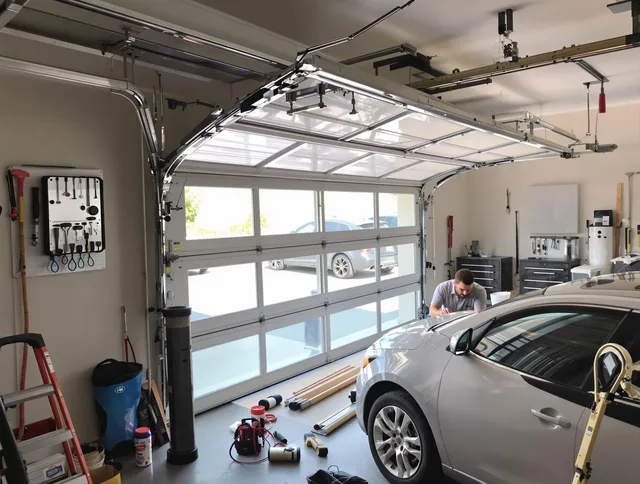 Garage door noise reduction service by New Milford Garage Door Repair in New Milford