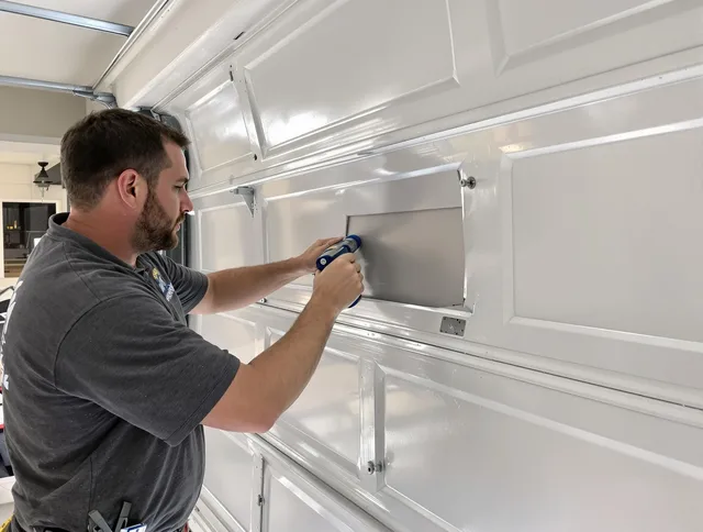 Garage door panel repair by New Milford Garage Door Repair in New Milford