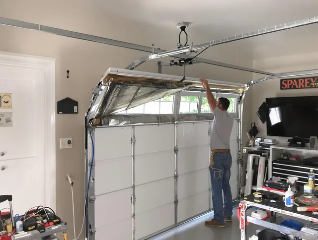 Garage door section replacement by New Milford Garage Door Repair in New Milford